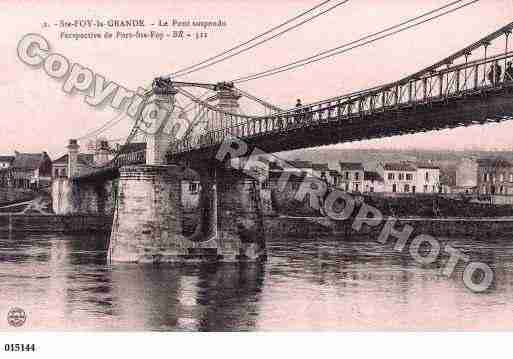 Ville de SAINTEFOYLAGRANDE, carte postale ancienne