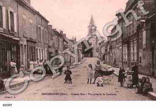 Ville de SANCERGUES, carte postale ancienne