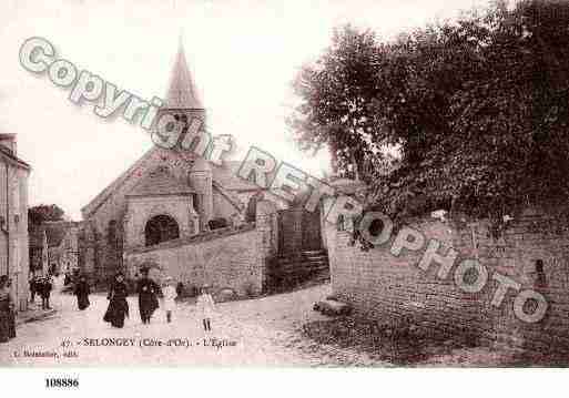 Ville de SELONGEY, carte postale ancienne