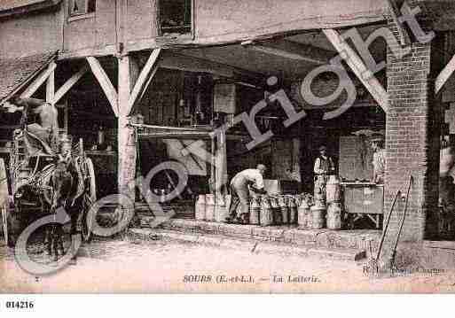 Ville de SOURS, carte postale ancienne