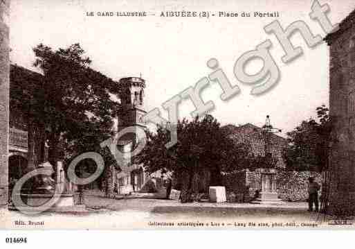 Ville de AIGUEZE, carte postale ancienne
