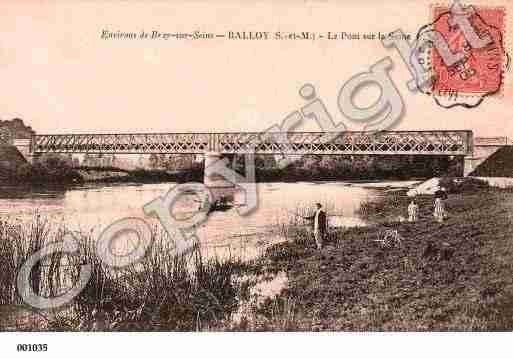 Ville de BALLOY, carte postale ancienne