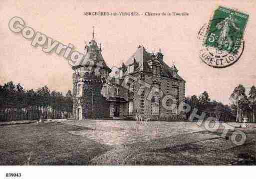 Ville de BERCHERESSURVESGRE, carte postale ancienne