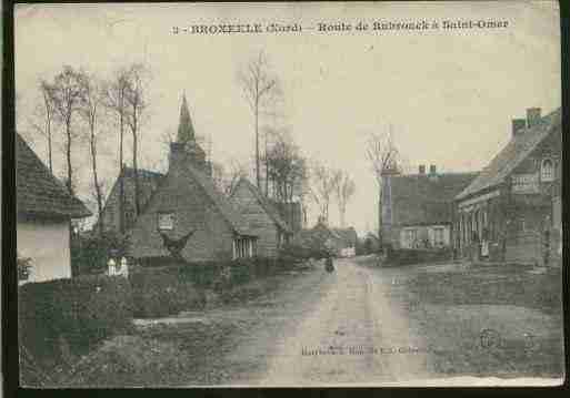 Ville de BROXEELE, carte postale ancienne