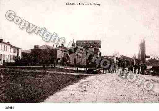 Ville de CEZAC, carte postale ancienne