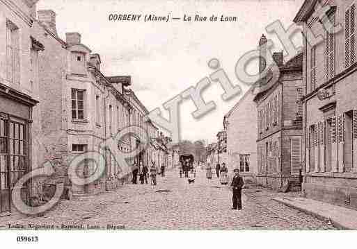 Ville de CORBENY, carte postale ancienne