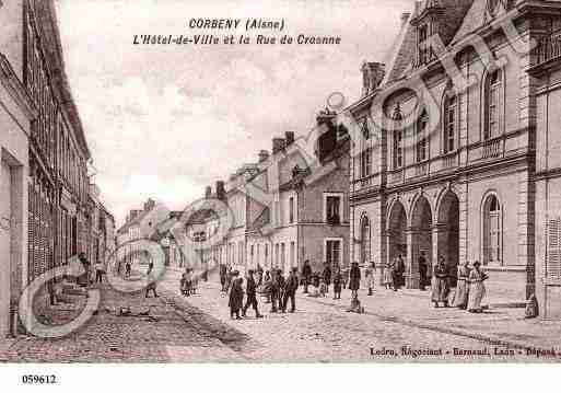 Ville de CORBENY, carte postale ancienne