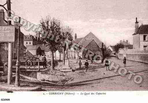 Ville de CORBIGNY, carte postale ancienne