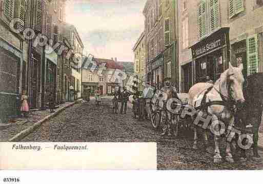 Ville de FAULQUEMONT, carte postale ancienne