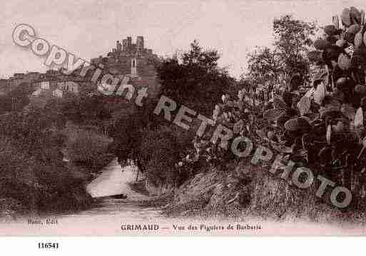 Ville de GRIMAUD, carte postale ancienne