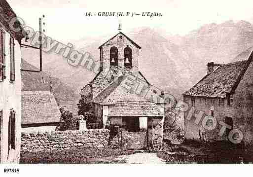 Ville de GRUST, carte postale ancienne