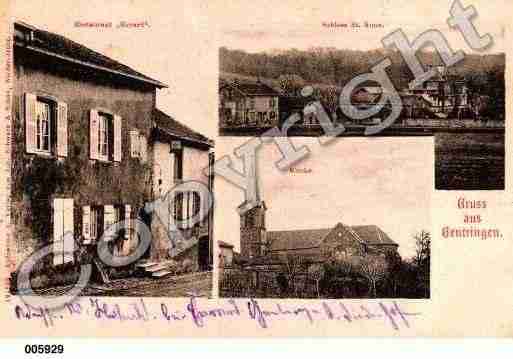 Ville de GUENTRANGE, carte postale ancienne