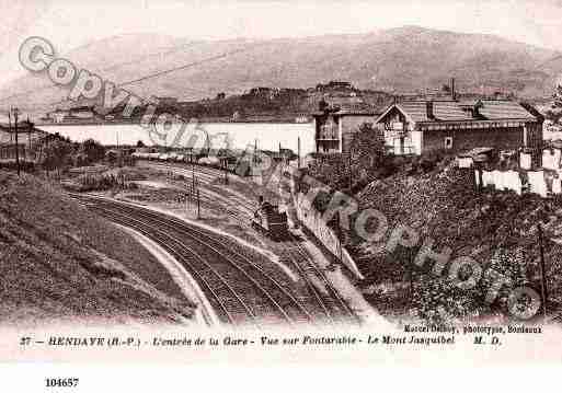 Ville de HENDAYE, carte postale ancienne