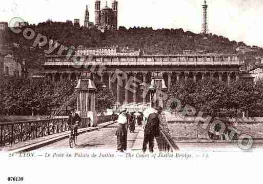 Ville de LYON, carte postale ancienne