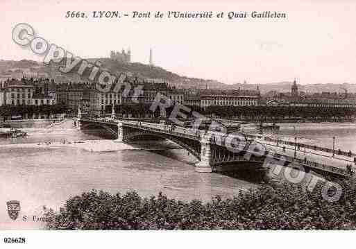 Ville de LYON, carte postale ancienne