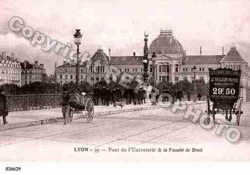 Ville de LYON, carte postale ancienne