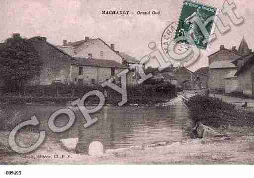 Ville de MACHAULT, carte postale ancienne