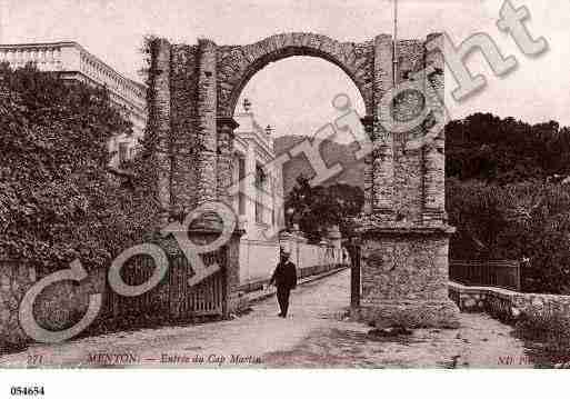 Ville de MENTON, carte postale ancienne