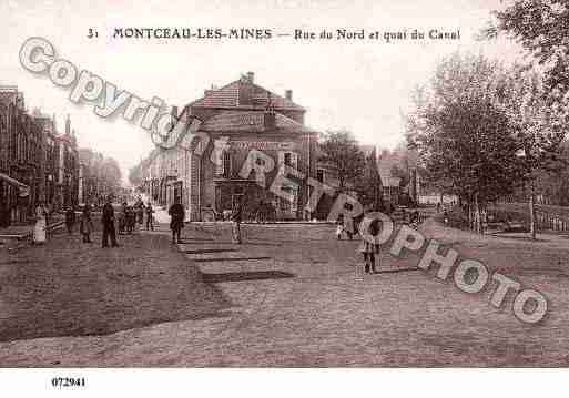 Ville de MONTCEAULESMINES, carte postale ancienne