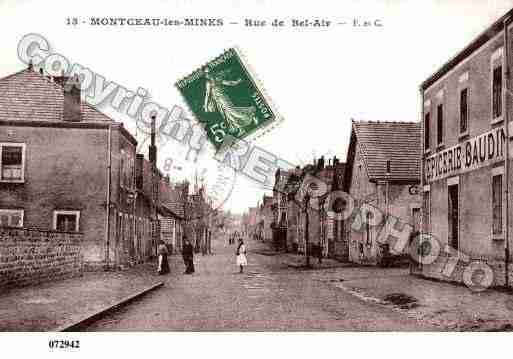 Ville de MONTCEAULESMINES, carte postale ancienne