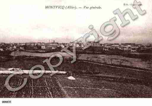 Ville de MONTVICQ, carte postale ancienne