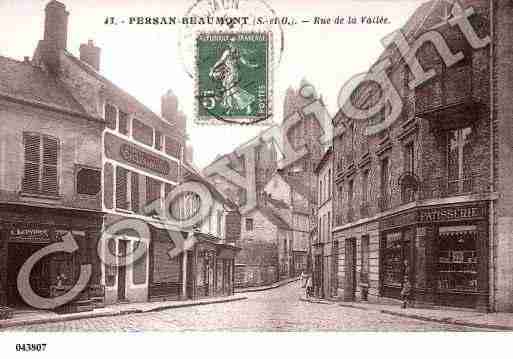 Ville de PERSAN, carte postale ancienne