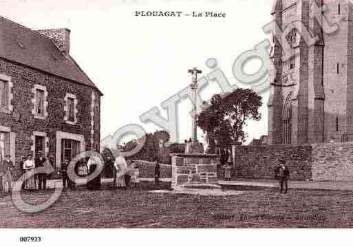 Ville de PLOUAGAT, carte postale ancienne