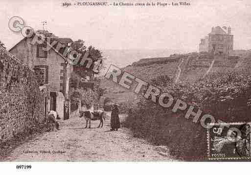 Ville de PLOUGASNOU, carte postale ancienne Ville de PLOUGASNOU, carte postale ancienne