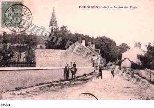 Ville de PRUNIERS, carte postale ancienne