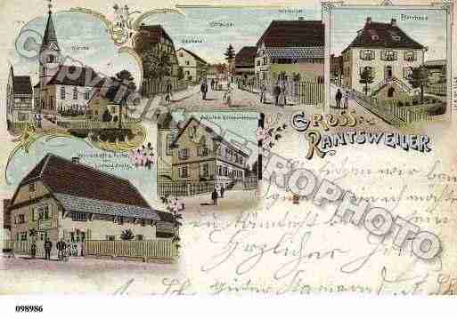 Ville de RANTZWILLER, carte postale ancienne