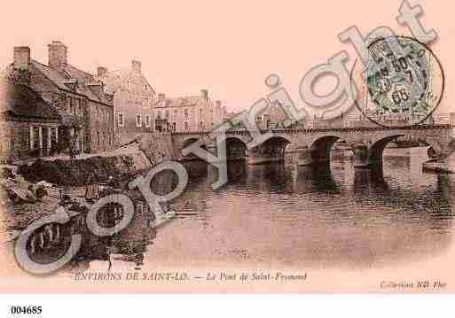 Ville de SAINTFROMOND, carte postale ancienne