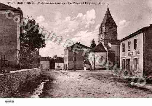 Ville de SAINTJULIENENVERCORS, carte postale ancienne