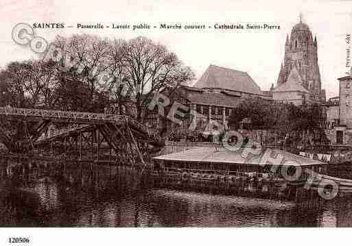 Ville de SAINTES, carte postale ancienne