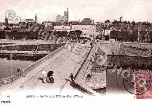 Ville de SENS, carte postale ancienne