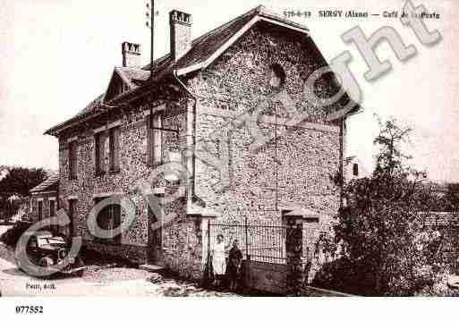 Ville de SERGY, carte postale ancienne