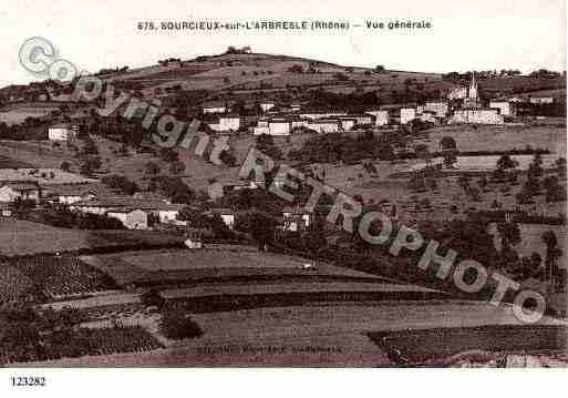 Ville de SOURCIEUXLESMINES, carte postale ancienne