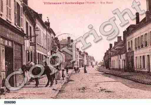 Ville de VILLENEUVEL'ARCHEVEQUE, carte postale ancienne