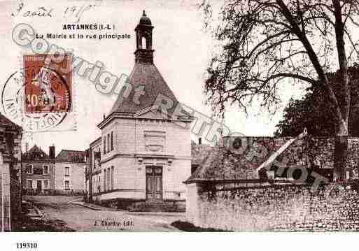 Ville de ARTANNESSURINDRE, carte postale ancienne