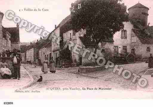 Ville de ASQUINS, carte postale ancienne