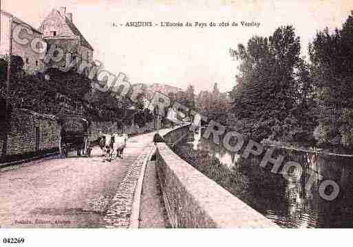 Ville de ASQUINS, carte postale ancienne