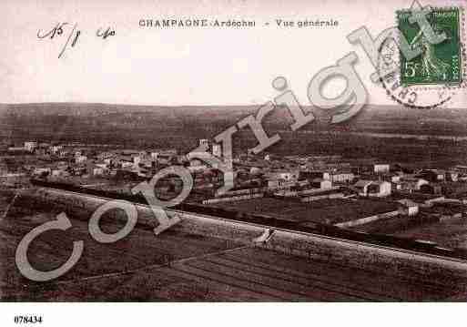 Ville de CHAMPAGNE, carte postale ancienne