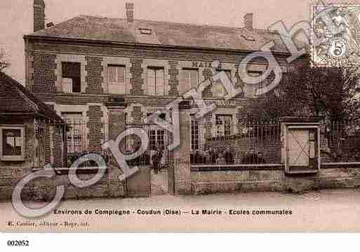 Ville de COUDUN, carte postale ancienne