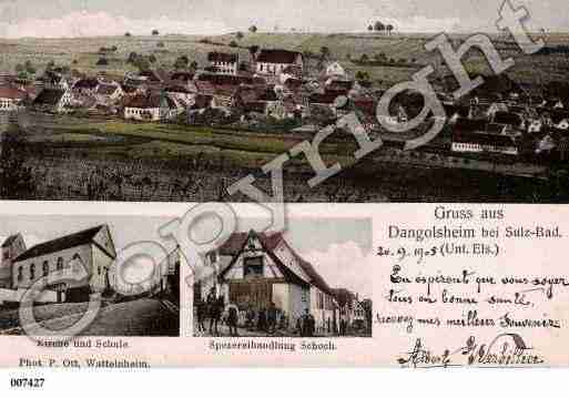 Ville de DANGOLSHEIM, carte postale ancienne