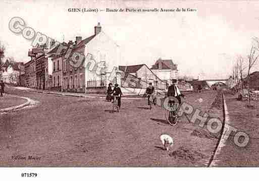 Ville de GIEN, carte postale ancienne