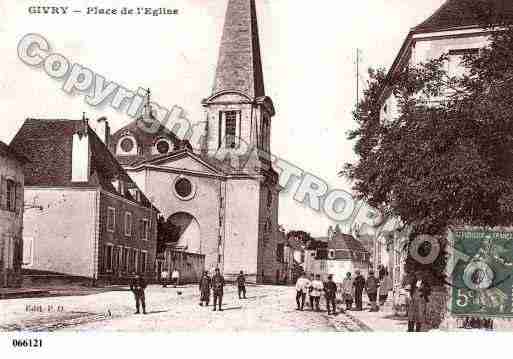 Ville de GIVRY, carte postale ancienne