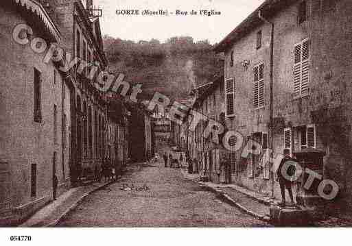 Ville de GORZE, carte postale ancienne