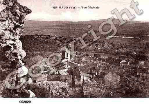 Ville de GRIMAUD, carte postale ancienne