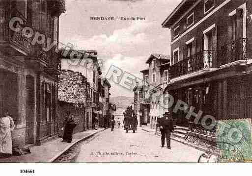 Ville de HENDAYE, carte postale ancienne