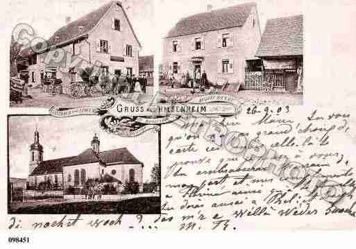 Ville de HILSENHEIM, carte postale ancienne