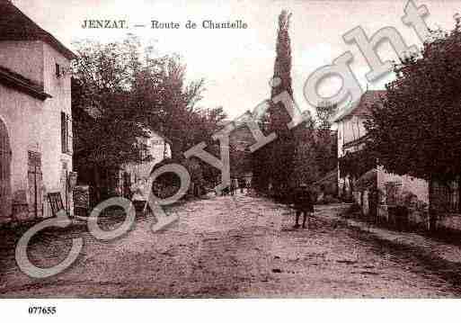 Ville de JENZAT, carte postale ancienne